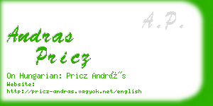 andras pricz business card